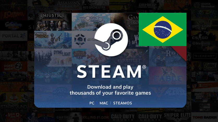 Steam Gift Card - Cartão Pré Pago R$ 50 - Código Digital